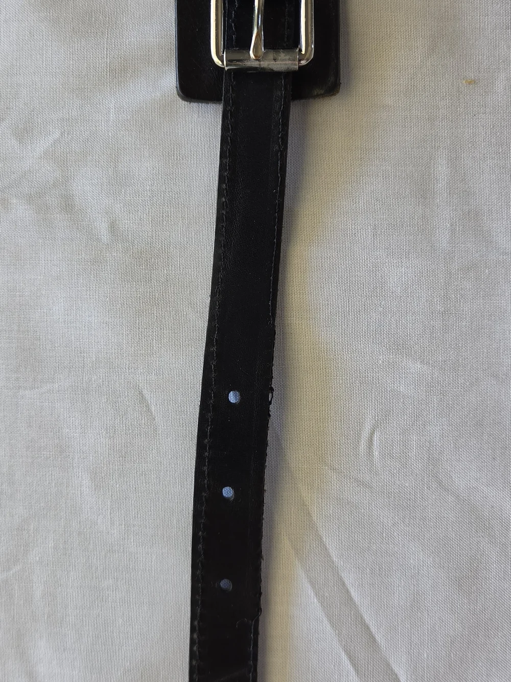 Vintage Banana Republic Black Leather O- Ring Belt S 90s Minimalism Y2k Utility